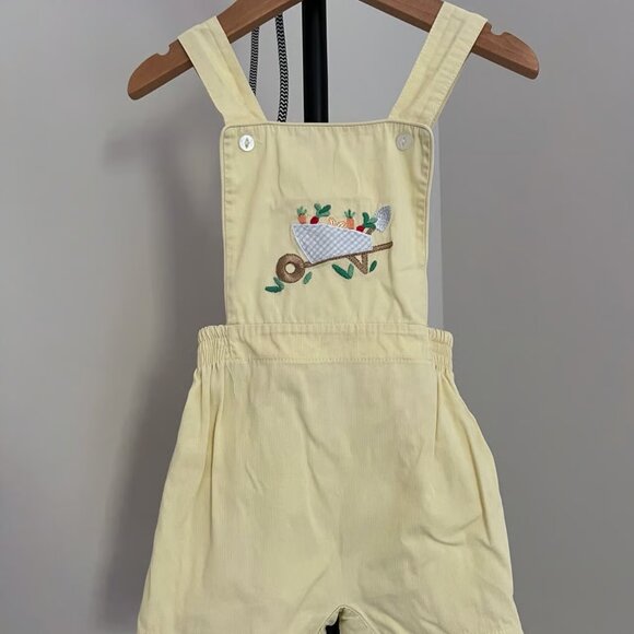 Little English Other - Little English Spring Vegetable Embroidered Shortalls
